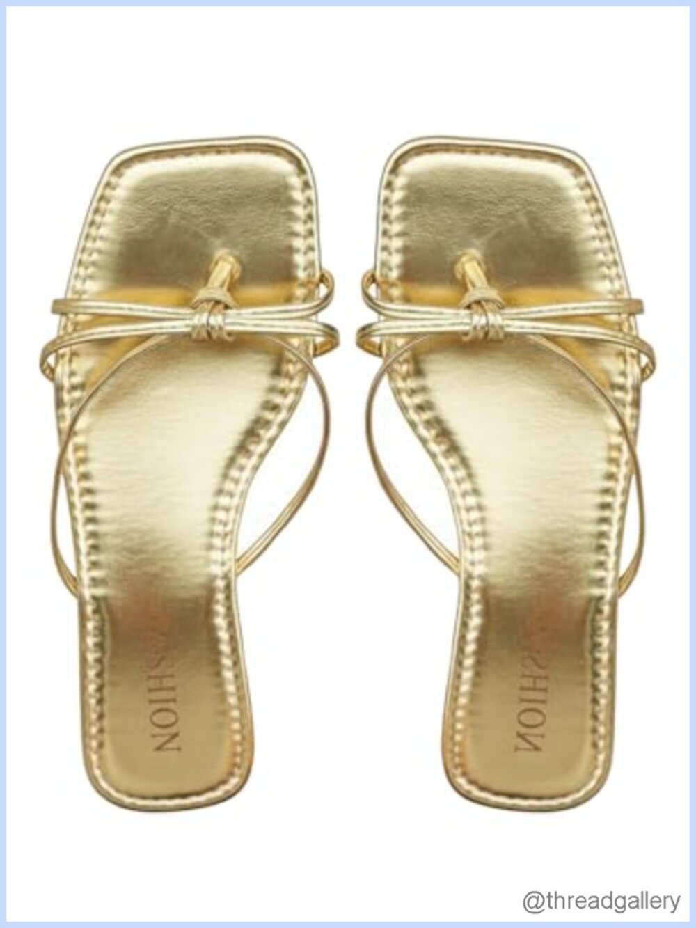 Gold Strappy Flat Thong Sandals Open Toe Slide Dressy Wedding